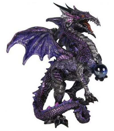 Purple Dragon Protector Ornament by Nemesis Now