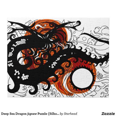 Deep Sea Dragon Silhouette Jigsaw Puzzle