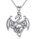 Celestia 925 Sterling Silver Dragon Necklace